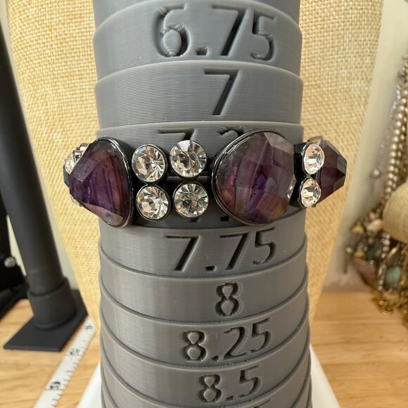 Jones New York Purple Stone Necklace & Bracelet Set With Crystal Accents - Picture 10 of 15